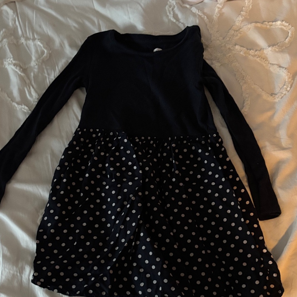 GAP Black and White Polka Dot Kids Dress